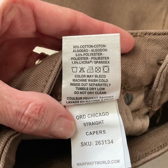 Warp & Weft Capers Brown Ord Chicago Straight Leg Denim Pants Size 28x34 - Picture 8 of 8